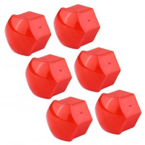 Ashata Capuchons décrou de roue de voiture 20pcs 19mm Couvercle Écrous Roue de Voiture Boulon Cache-Poussière Vis moto roue Rouge