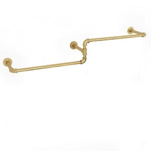 Tringle &agrave; v&ecirc;tements W Tuyau suspendu industriel coin penderie montage mural 180*25CM