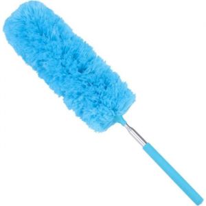 Plumeau t&eacute;lescopique plumeau &agrave; main plumeau &agrave; manche t&eacute;lescopique attrape-poussi&egrave;re plumeau t&eacute;lescopique bleu extensible de