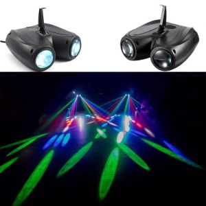 Lampe de ScèneJeux de lumière Soirée  - LED Disco Eclairage DJ spot Soirée Contrôle Sonore 128 LED