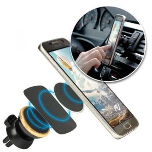 Urcover Support Voiture Magnetique Support Telephone Voiture Universel [a Grille daeration] pour Smartphone Mini Tablet - Or