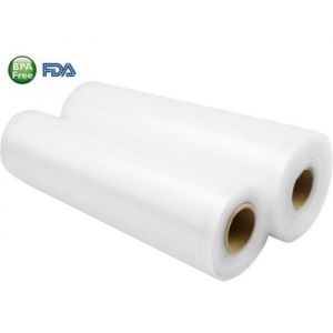 2 Rouleaux Sous Vide Gaufr&eacute;s pour Machine Mise Sous Vide 20 cm X 5 m&egrave;tres Sans BPA S&eacute;curit&eacute; Sac Rouleau de Film Sous Vide