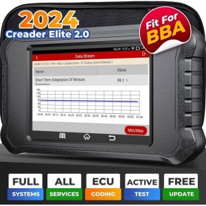 LAUNCH X431 Creader Elite 2.0 BBA OBD2 Scanner pour Benz/BMW/Audi Série Valise de Diagnostic bidirectionnel Codage ECU en français