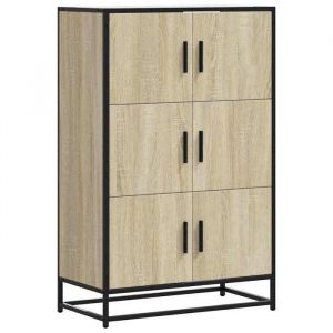 Enfilade/Bahut/Vitrine - Rustique - Buffet haut chêne sonoma 68 x 35 x 1065 cm bois ingénierie métal @782806