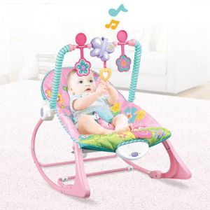 Balancelle Transat Bébé- Chaise à bascule électrique pour bébé nouveau-né musique sommeil apaisant inclinable - 3 vitesses