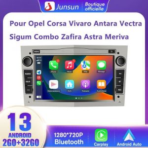 Junsun Autoradio Android 12 pour Opel Corsa Vivaro Antara Vectra Signum Combo Zafira, 7'' écran avec Carplay Android Auto 2Go+32Go