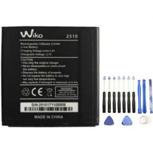 Batterie 2510 pour Wiko Sunset Sunset 2 Sunny 2 Goa U Feel Sunny + Kit outils 13 pi&egrave;ces