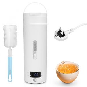 Bouilloire de voyage électrique 500 ml 300 W mini-bouilloire portable en acier inoxydable 316 arrêt automatique et couvercle