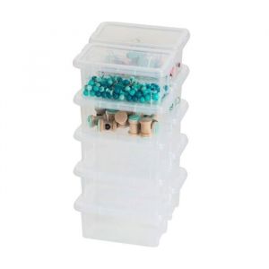 Lot de 10 boites de rangement en plastique avec couvercle Sundis VIEW BOX 05L L.152 x l.91 x h.63 cm Transparent