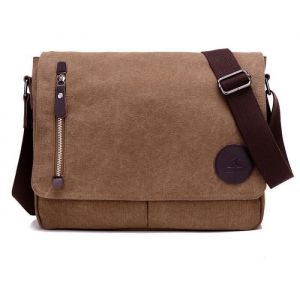 Sac &agrave; main toile Homme R&eacute;tro mode Sac &agrave; bandouli&egrave;re color uni Sac &agrave; coursier Grande capacit&eacute; Multifonctionnel