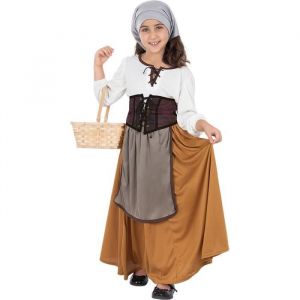 D&eacute;guisement paysanne m&eacute;di&eacute;vale fille- 120968- Funidelia- D&eacute;guisement fille et accessoires Halloween carnaval et Noel