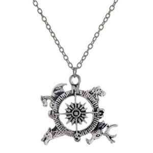 LCC&reg; collier femme/homme Game of Thrones/Le Tr&ocirc;ne de fer Argent retro vintage boussole trone Lannister Khaleesi Stark fantaisie