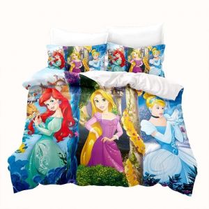 Parure de lit  Princesses Parures de lit Raiponce Cendrillon 140x200cm[170]