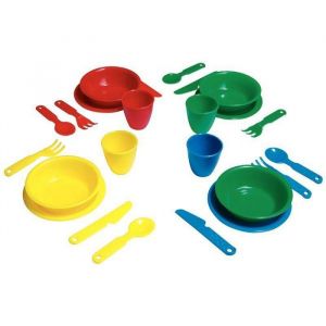 D&icirc;nette en plastique 72 pi&egrave;ces 12 couverts