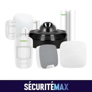 Kit Alarme et Cam&eacute;ra de S&eacute;curit&eacute; Maison AJAX &ndash; Syst&egrave;me de Surveillance Connect&eacute; Sans Fil &ndash; Protection Int&eacute;rieur/Ext&eacute;rieur