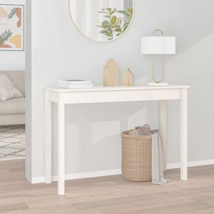 Table console de Salon - Design Classique - Blanc Table console Blanc 110x40x75cm Bois massif de pin ABHT 9164085