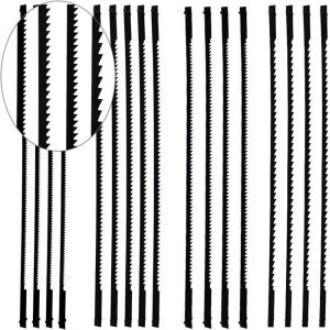 Lames Scie à Chantourner 127mm 26Pcs Lame Scie a Chantourner 10/15/18/24 Dents pour Scier Planche Bois Couper Métal Mou Mousse