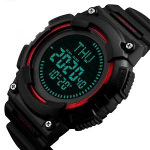 RMEGA Montre Digital Pour Homme Femme Montre Sport - Quartz Japonais  - Etanche - Cuir - Noir