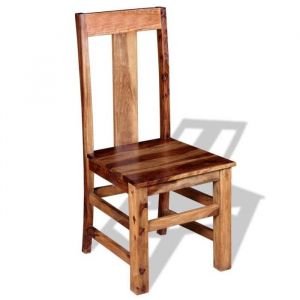 Set de chaises ergonomiquesChaises &agrave; manger lot de 2 bois massif SQZR847020 - BELLE MAISON DECO