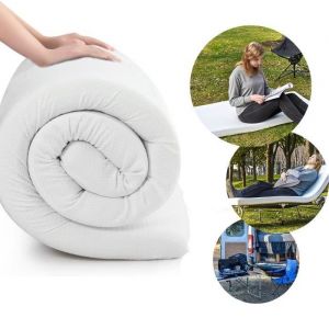 Matelas réversible ergonomique - 120x170 cm epaisseur 8 cm - Confort et adaptabilité - Housse lavable en tissu avec traitement