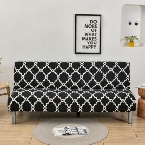 Universel Housse Canapé Extensible sans Accoudoir 3 Places Couverture de Canapé pour Banquette Clic Clac PliantC