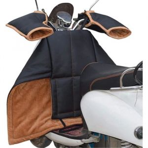 Tablier Couvre Jambe Scooter avec Gants de Guidon Protection Couverture Jambes Scooter Leg Cover Housse de Moto &Eacute;paisse