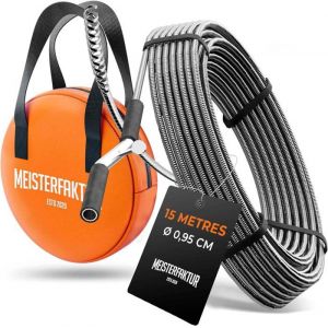 Furet Déboucheur Canalisation 3.0 [15M] - Extrêmement Longue - Furet Plomberie Idéale Pour Blocages Importants Et Profonds - Furet