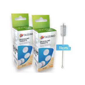 SOS Accessoire Pastille detartrant x 8 pour machine à café pour Tassimo Bosch avec SOS Accessoire brosse de nettoyage