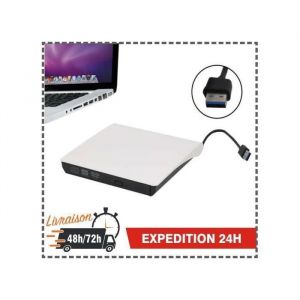 Lecteur Graveur DVD CD Externe USB 3.0 Ultra Slim Portable- Graveur Lecteur Externe Drive DVD ROM CD USB CD Player RW Writer/Rewrit