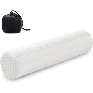 Oreiller Ergonomique Traversin Mémoire de Forme Les Genoux et Le Cou Coussin de Voyage Rond pour Le Dos Blanc