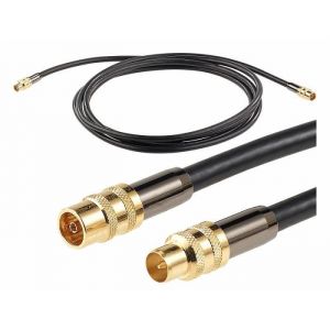 Câble antenne coaxial HDTV Premium 105 dB - 3 m - AUVISIO - Noir - France - Neuf - 2 ans