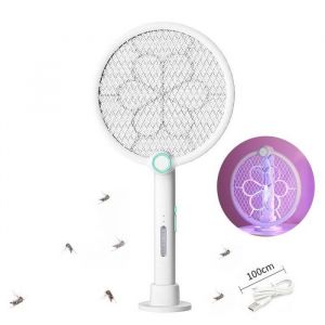 Raquette Anti Moustique lampe anti moustiqueavec Base de Chargement Contre Moustiques Mouches Insectes Volants