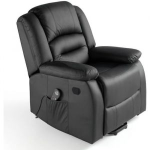 Fauteuil de relaxation massant chauffant NOIR