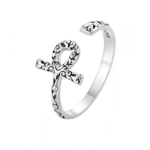 Bague croix de Ankh croix égyptienne en Argent 925 – Taille Réglable