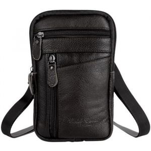 Sacoche Homme 21*13*1cm Cuir Sacoche Bandouliere Vintage Sac Bandoulière Cartable Pochette Noir