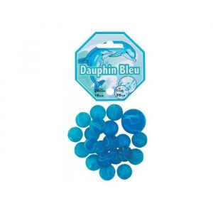 Sachet De 20 Billes De 1.6 Cm + 1 Callot de 2.5 cm Dauphin Bleu - Jeu De Recreation