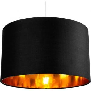 40 cm Tambour Abat-jour Fait la Main Tissu Noir Doublure dore pour Plafond Suspension Table Lampe multicolore ABAT-JOUR VENDU SEUL