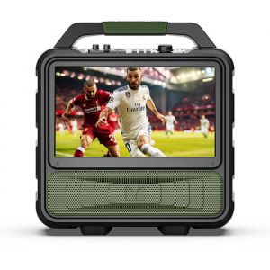 Téléviseur dExtérieur Portable Monster VMay avec Antenne Tuner TV - Écran 156 1080P - Audio 60W - Batterie RechargeableIntégrée