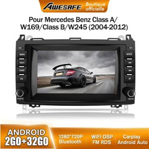 AWESAFE Autoradio Android 13 pour Mercedes Benz Vito Viano/Sprinter W639 W245/Class B 2Go+32Go avec 7 Écran Android Auto Carplay
