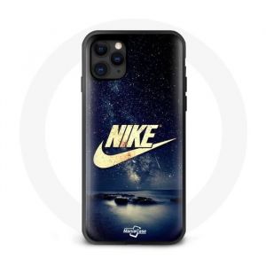 Coque - Nike - Iphone 12 Mini - Logo Dor&eacute; - Nuit &Eacute;toil&eacute;e - Souple