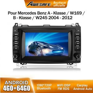 AWESAFE 4G Autoradio Android 13 pour Mercedes-Benz Vito Viano Sprinter W639/Classe B W245 4Go+64Go 8 Écran Android Auto Carplay