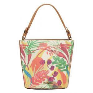Desigual Sac &agrave; &eacute;paule beige multicolore pour femme - Sunara Cumbal Crossbody Bag Beige Crude 305268