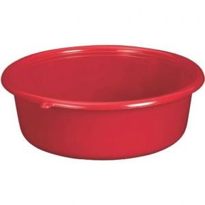 ALUMINIUM ET PLASTIQUE - Cuvette ronde &Oslash;21x6cm 1.5l Rouge
