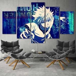 Hunter X Hunter Anime Tableau Multi Panneau 5 Parties Encadr&eacute; - 100x50cmAvec cadre[564]