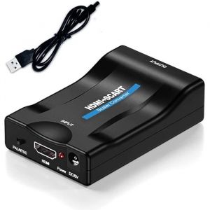 Convertisseur HDMI vers p&eacute;ritel Adaptateur audio vid&eacute;o HD 1080p Prend en charge les formats PAL-NTSC HDMI vers p&eacute;ritel Conver A197