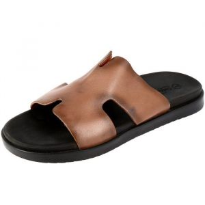 Belym mule homme en v&eacute;ritable cuir cognac MC08C 41