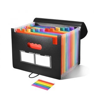 Sous-dossier Dossier Suspendu Rangement Papier Chemise A4 13 compartiments Matière PP Doublure intérieure colorée avec cordelette