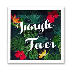 Sud Trading - Cadre imprim&eacute; fleurs Double - 30 x 30 cm - Jungle fever