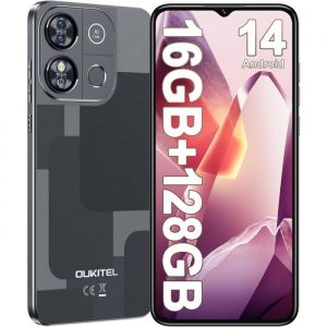 OUKITEL C57 Pro Téléphone Portable Débloqué 2025 Android 14 16Go+128Go 6.52 4300mAh 13MP/4G Dual SIM/Fingerprint/Face ID-