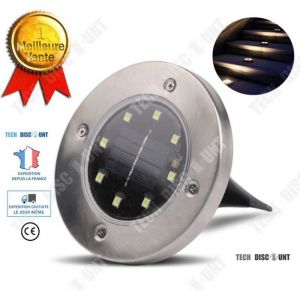 TD Lampe de Pelouse Solaire Lampe au Sol LED spot Extérieur Jardin Éclairage Lumière Étanche Paysage Lumineux Encastrable une